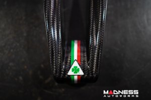 Alfa Romeo Giulia Steering Wheel Trim - Carbon Fiber - Lower Trim Set - QV Logo - QV Model Alfa Romeo Giulia Steering Wheel Trim - Carbon Fiber - Lower Trim Set - QV Logo - QV Model